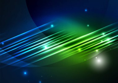 parlayan futuristik çizgiler