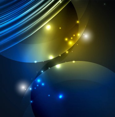 parlayan futuristik çizgiler