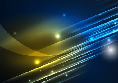 parlayan futuristik çizgiler