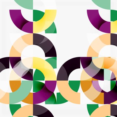 Modern geometrik desen tasarım gri arka plan üzerinde renkli halkalar