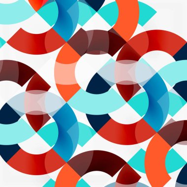 Modern geometrik desen tasarım gri arka plan üzerinde renkli halkalar