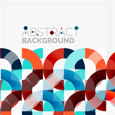 Modern geometrik desen tasarım gri arka plan üzerinde renkli halkalar