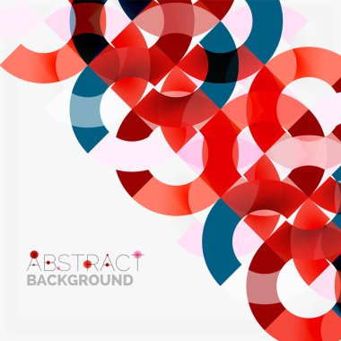 Modern geometrik desen tasarım gri arka plan üzerinde renkli halkalar