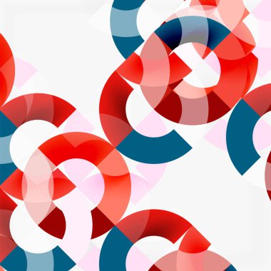 Modern geometrik desen tasarım gri arka plan üzerinde renkli halkalar