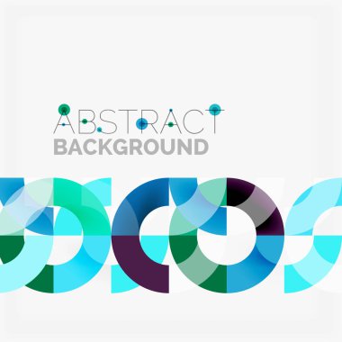 Modern geometrik desen tasarım gri arka plan üzerinde renkli halkalar