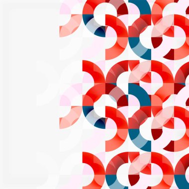 Modern geometrik desen tasarım gri arka plan üzerinde renkli halkalar