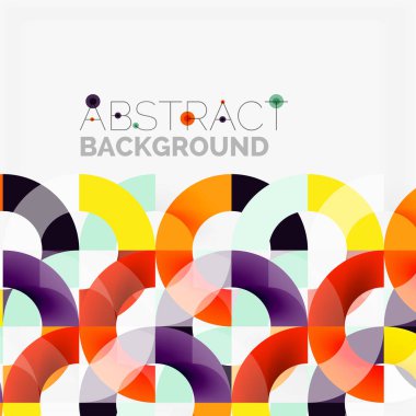 Modern geometrik desen tasarım gri arka plan üzerinde renkli halkalar