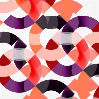 Modern geometrik desen tasarım gri arka plan üzerinde renkli halkalar