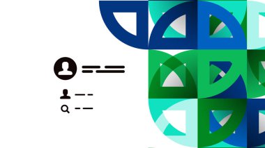 İş tanıtımı geometrik şablonu