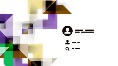 İş tanıtımı geometrik şablonu