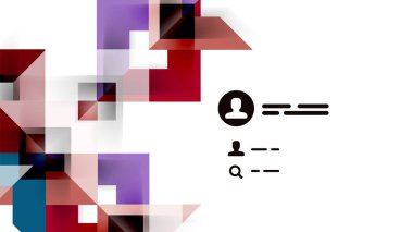 İş tanıtımı geometrik şablonu