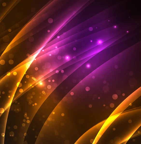 Enerji hatları, karanlıkta parlayan dalgalar vektör arka plan