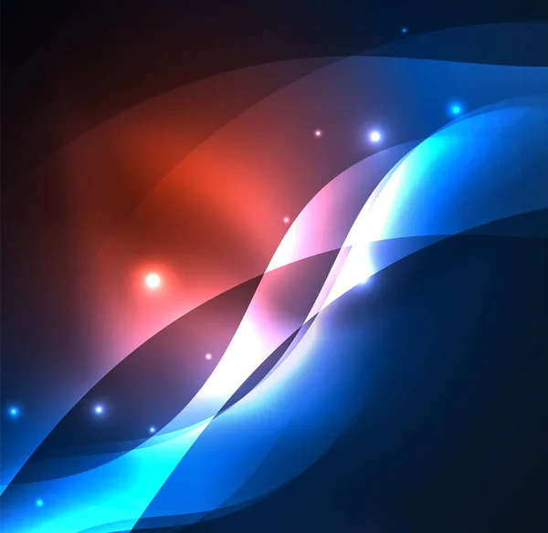 Neon ışıklı dalgalar — Stok Vektör
