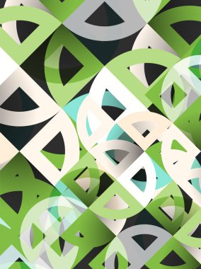 Kağıt daire kesim, mozaik mix geometrik desen tasarım