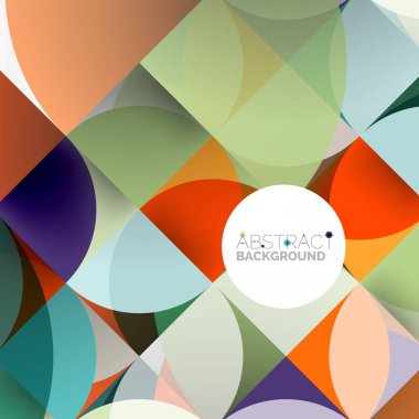 Kağıt daire kesim, mozaik mix geometrik desen tasarım