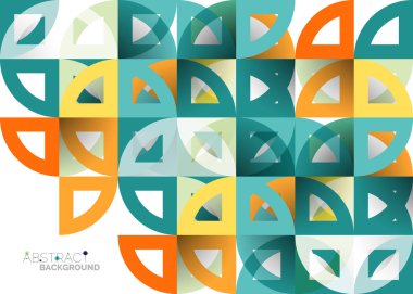 Kağıt daire kesim, mozaik mix geometrik desen tasarım