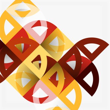 Kağıt daire kesim, mozaik mix geometrik desen tasarım