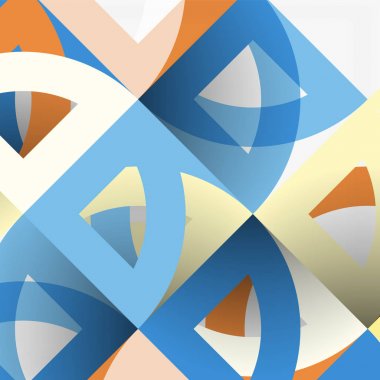 Kağıt daire kesim, mozaik mix geometrik desen tasarım