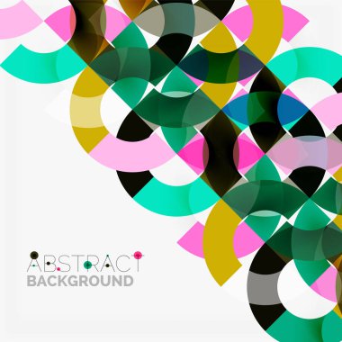 Modern geometrik desen tasarım gri arka plan üzerinde renkli halkalar