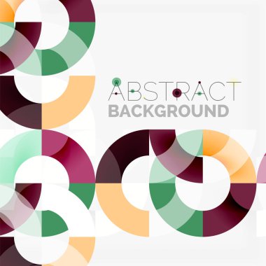 Modern geometrik desen tasarım gri arka plan üzerinde renkli halkalar