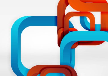 Işık geometrik şekiller kareler gri 3d uzay