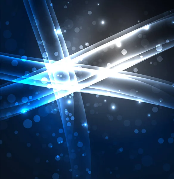 Enerji hatları, karanlıkta parlayan dalgalar vektör arka plan