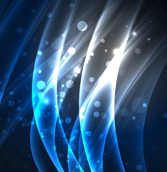 Enerji hatları, karanlıkta parlayan dalgalar vektör arka plan