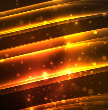 Enerji hatları, karanlıkta parlayan dalgalar vektör arka plan