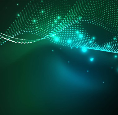 Vektör dalga parçacıklar arka plan