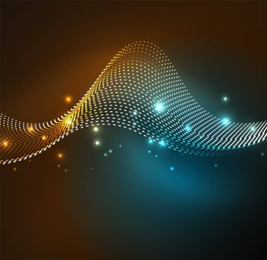 Vektör dalga parçacıklar arka plan