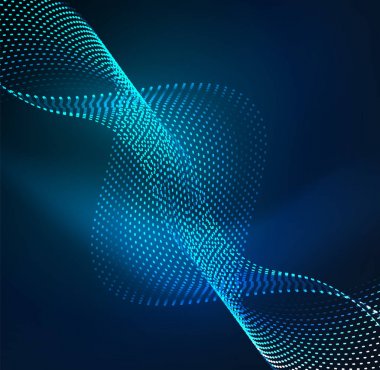 Vektör dalga parçacıklar arka plan