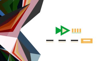 Modern üçgen sunu şablonu