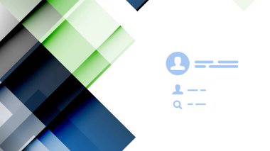 İş tanıtımı geometrik şablonu