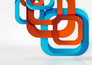 Işık geometrik şekiller kareler gri 3d uzay