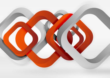 Işık geometrik şekiller kareler gri 3d uzay