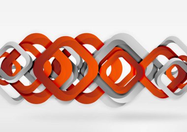 Işık geometrik şekiller kareler gri 3d uzay