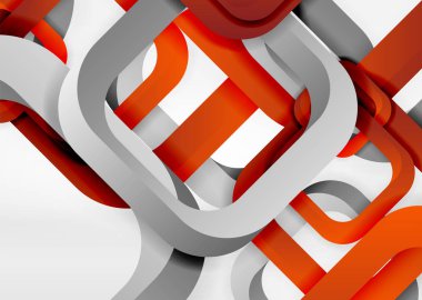 Işık geometrik şekiller kareler gri 3d uzay