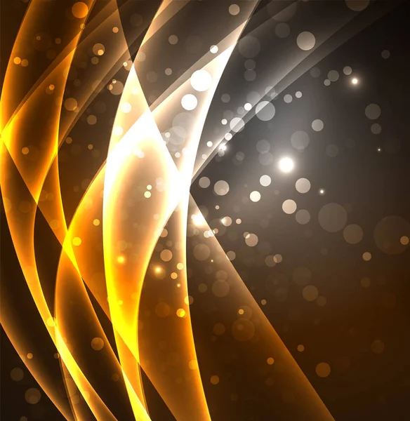 Enerji hatları, karanlıkta parlayan dalgalar vektör arka plan