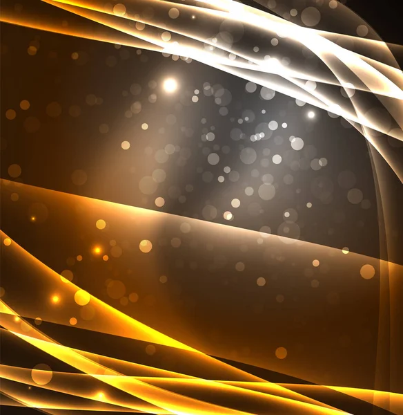 Enerji hatları, karanlıkta parlayan dalgalar vektör arka plan