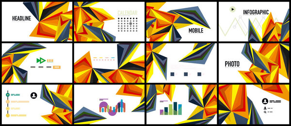 Modern triangle presentation template