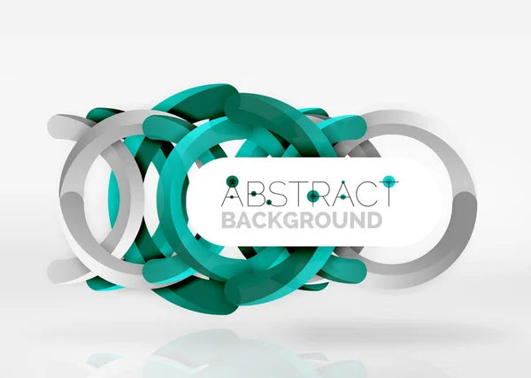 Modern 3d ring vector abstract background — Stock Vector
