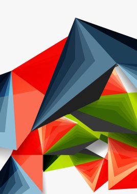 Vektör düşük Poli tarzı 3d üçgen çizgi