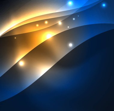 Neon ışıklı dalgalar