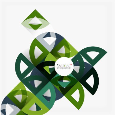 Kağıt daire kesim, mozaik mix geometrik desen tasarım