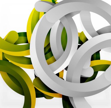 Modern 3d geometrik tarzı arka kemer dairesel çizgiler