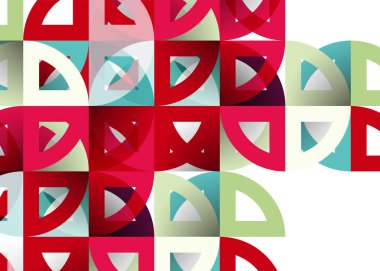 Kağıt daire kesim, mozaik mix geometrik desen tasarım