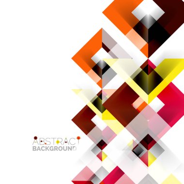 Beyaz Modern kare geometrik desen tasarım