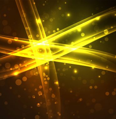 Enerji hatları, karanlıkta parlayan dalgalar vektör arka plan