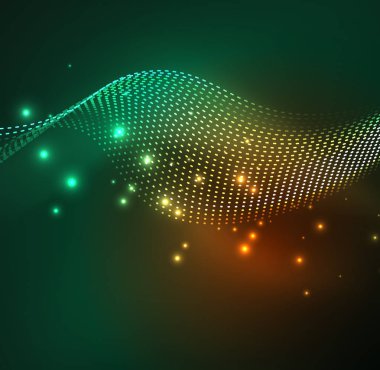 Vektör dalga parçacıklar arka plan