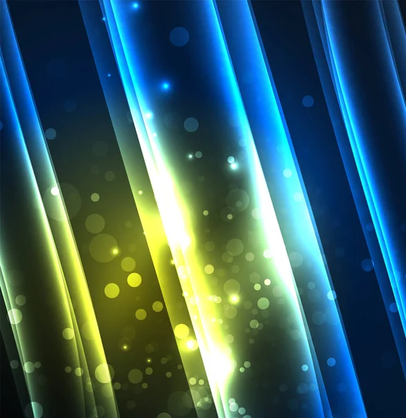 Enerji hatları, karanlıkta parlayan dalgalar vektör arka plan